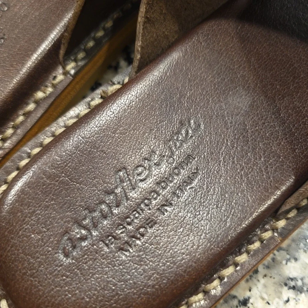 NICE Astorflex Haichflex Brown Leather Sandals Size 44 Made In Italy Vera Pelle